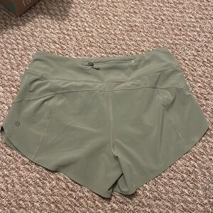 Athletes Run with it shorts 3.5” in sage green
